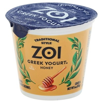Zoi Greek Yogurt Honey 12/6 OZ [UNFI #11406]