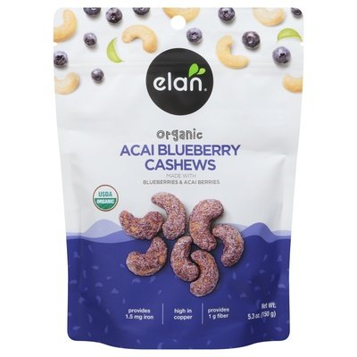 Elan Cashews Acia Blueberry 8/5.3 Oz [UNFI #27163]
