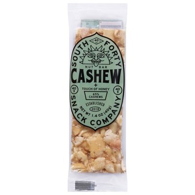 SOUTH 40 CASHEW NUT BAR 2/12CT [Charlies #034-00424]