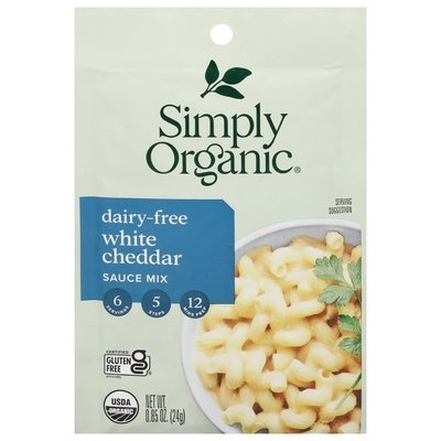 OG2 Simply Organic White Cheddar Dairy Free 12/.85 OZ [UNFI #53592]