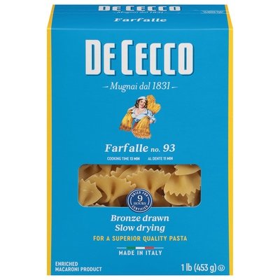 Dececco Farfalle #93 12/16 OZ [UNFI #64790]