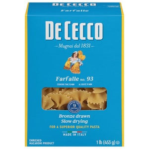 Dececco Farfalle #93 12/16 OZ [UNFI #64790]