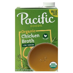 Pacific Foods Chicken Broth,Low Sodium 8/48 Oz   [UNFI #36860]