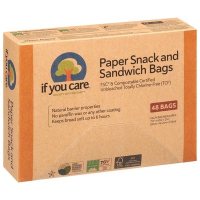 If You Care Sndwch / Snack Bags Unbl 12/48 CT [UNFI #01799] T