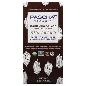 OG2 Pascha Drk Choc With Nibs 55% Cacao 10/2.82OZ [UNFI #63624]