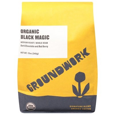 Groundwork Coffee Black Magic Coffee Whole Bean 6/12 Oz [UNFI #21870]