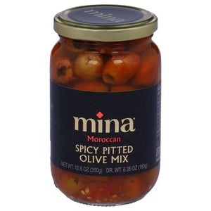 Mina Spicy Pitted Olive Mix 6/12.5 Oz [UNFI #18078]