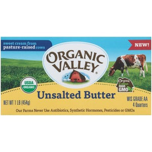 OG1 Organic Valley Organic Unsalted Butter 15/1 LB [UNFI #11101]