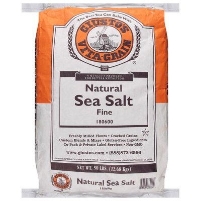 Giustos Refined Sea Salt Fine 50 LB [UNFI #33102]