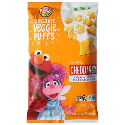 Earths Best Cheddar Veggie Puffs 4/1.55 Oz [UNFI #66668]