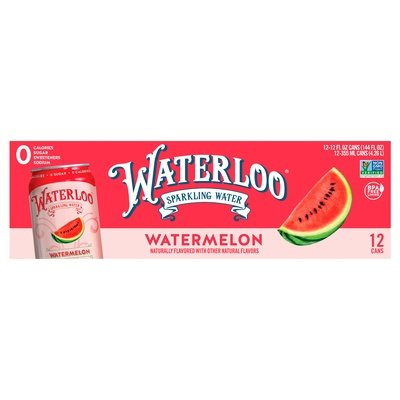 Waterloo Wtrmln Sparkling Water 2/12/12 OZ [UNFI #60893] T