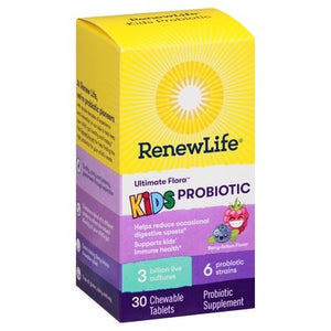 Renew Life Kids Probiotic, Chewables 30 CT [UNFI #64654] T