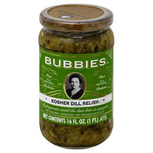 Bub Kosher Dill Relish 6/16 OZ [UNFI #89196]