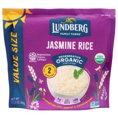 Lundberg Family Farms White Jasmine Rice 6/17.3 Oz [UNFI #48327]