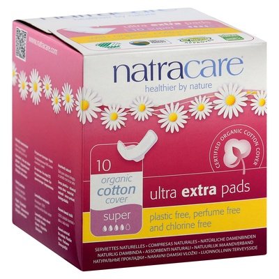 Natracare Super Ultra Extr Lng Pads 10 CT [UNFI #43617] T