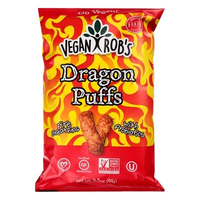 Vegan Robs Probiotic Dragon Puffs 12/3.5 OZ [UNFI #11768]