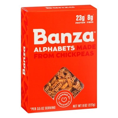 Banza Alphabet Chickpea Pasta 6/8 OZ [UNFI #10477]