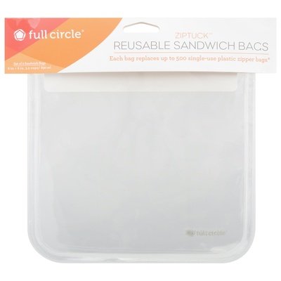 Full Circle Home Sandwich Bag, Zip Tuck 12/2 Ct [UNFI #67003]