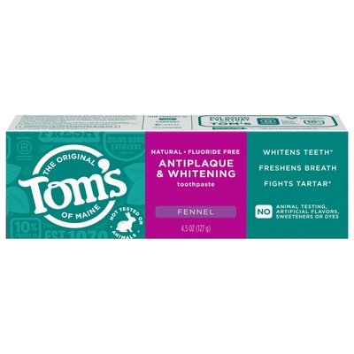 Toms Of Maine Fennel, Tartar Control + Whitening 6/4.5 Oz [UNFI #18634]