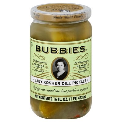 Bub Kosher Dill Bby Pckl 6/16 OZ [UNFI #84982]