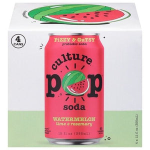 Culture Pop Soda Watermelon Soda 6/4/12 OZ [UNFI #07771] T