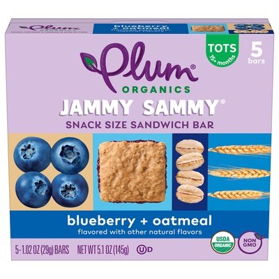 Plum Organics Jammy Sammy, Blueberry Oatmeal 6/5/1.02  [UNFI #78340]