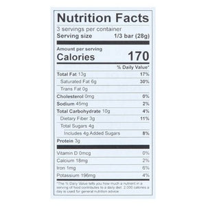 OG2 Theo Chocolate Salted Cashew Bar,85% Dark 12/3 OZ [UNFI #29481]