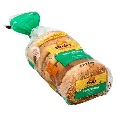 Rudis Organic Bakery Everything Bagel 6/15 Oz [UNFI #56987]