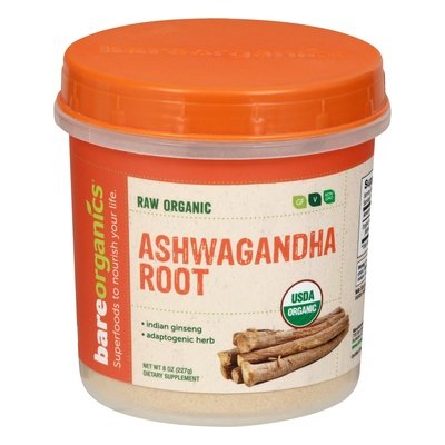 Bare Organics Ashwagandha Root Powder 8 Oz [UNFI #68606]