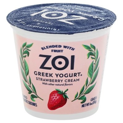 Zoi Greek Yogurt Strawberry Cream 12/6 OZ [UNFI #11400]