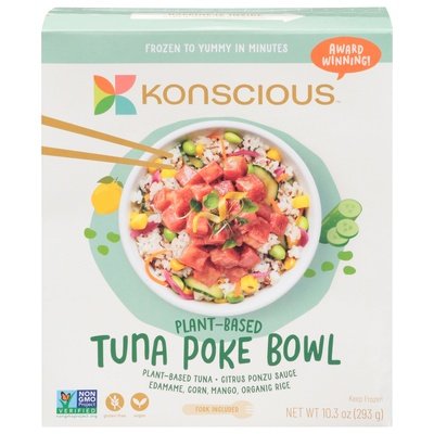 Konscious Tuna Poke Bowl Vegan 8/10.3 Oz [UNFI #16209]