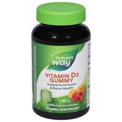 Nature`S Way Vitamin D3, 50 MCG, Gummies 120 CT [UNFI #78568] T