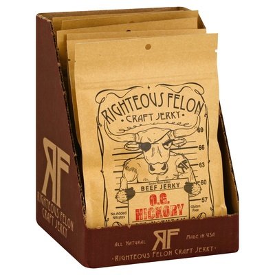 Righteous Felon Craft Jerky O.G. Hickory 8/2 OZ [UNFI #33046]