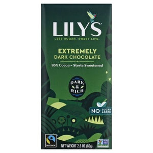 Lilys 85% Extremely Dark Choc Bar 12/2.8 OZ [UNFI #71979]