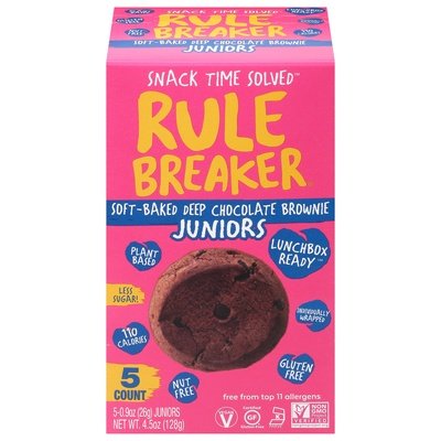 Rule Breaker Snacks Deep Chocolate Brownie 6/4.5 Oz [UNFI #75686]