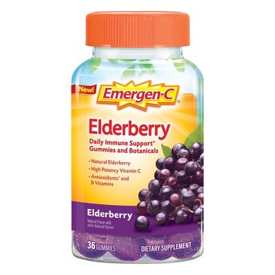 Emergen-C Elderberrry Gummies 36 Ct [UNFI #23987]