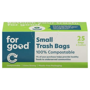 For Good Small Trash Bags 6/25 CT [UNFI #70744] T