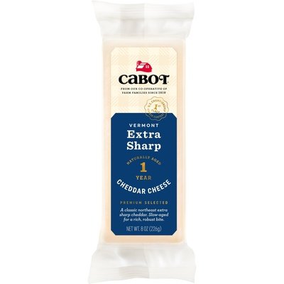 Cabot Cheddar Wht Bar In Parchment 12/8 Oz [Peterson #16733]