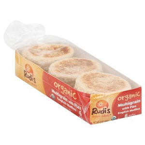 OG2 Rudis English Muffin Multigrain Flax 8/12 OZ [UNFI #77794]