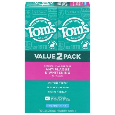 Toms Of Maine Peppermnt,Antiplaque,Whitening 9 Oz [UNFI #60728]