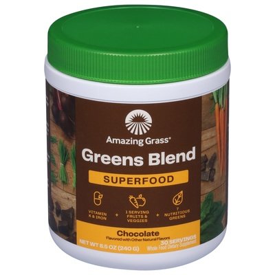 OG3 Amazing Grass Chocolate Green Superfood 8.5 OZ [UNFI #48460] T
