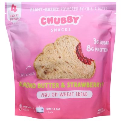 Chubby Snacks Pb&J Almond Btr Strawberry 4Pk 6/9.6 Oz [UNFI #3807]