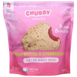 Chubby Snacks Pb&J Almond Btr Strawberry 4Pk 6/9.6 Oz [UNFI #3807]