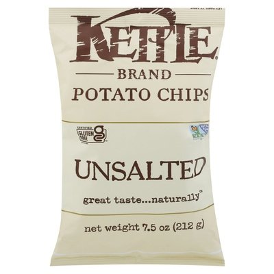 Kettle Brand Potato Chip Unsalted 12/7.5 Oz [UNFI #77732]