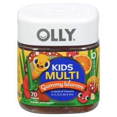 Olly Kids, Gummy Worms,Sour Frt Punch 3/70 Ct [UNFI #40162]