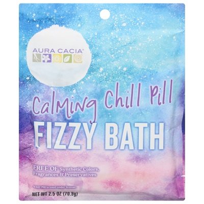 Aura Cacia Fizzy Bath Calming Chill Pill 6/2.5 OZ [UNFI #49043] T