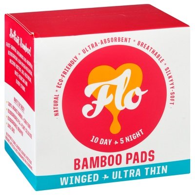 Flo Pads Bamboo 15Pk 8/15 CT [UNFI #68985]