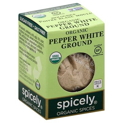 Spicely Organics Peppercorn, White Ground 6/.45 Oz [UNFI #14555]