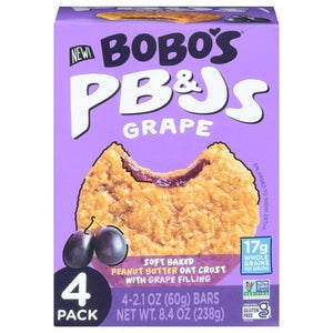 Bobos Oat Bars Grape Jam 6/4/2.1 Oz [UNFI #35576]