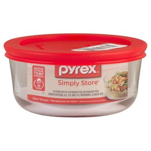 Pyrex 2 Cup, Round, Red Plastic 6/1 Ct [UNFI #06192]